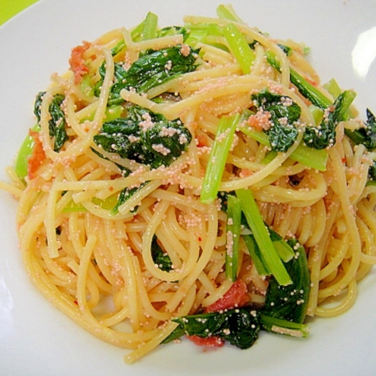 小松菜と明太子の和風パスタ レシピ 作り方 By Mint74 楽天レシピ